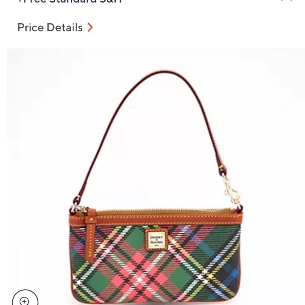 Dooney & Bourke Tartan Wristlet - Red, Green, Blue
